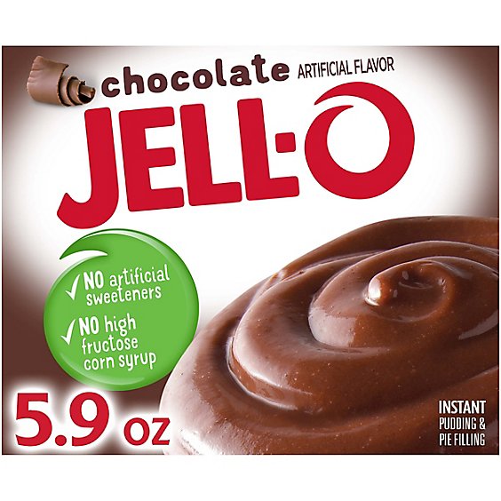 Jell-O Chocolate Instant Pudding & Pie Filling Mix Box - 5.9 Oz