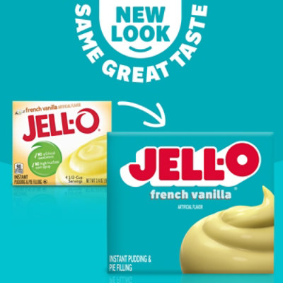 Jell-O French Vanilla Instant Pudding & Pie Filling Mix Box - 3.4 Oz - Image 2