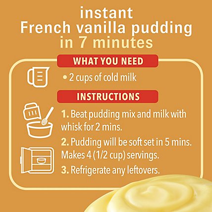 JELL-O Pudding & Pie Filling Instant French Vanilla - 3.4 Oz - Image 4