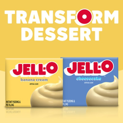 Jell-O Banana Cream Artificially Flavored Instant Pudding & Pie Filling Mix - 3.4 Oz. - Image 8