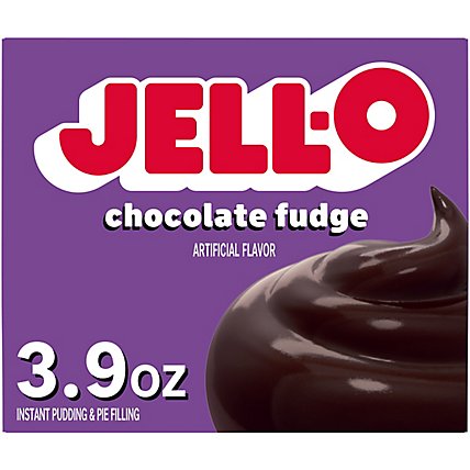 Jell-O Chocolate Fudge Instant Pudding & Pie Filling Mix Box - 3.9 Oz - Image 1