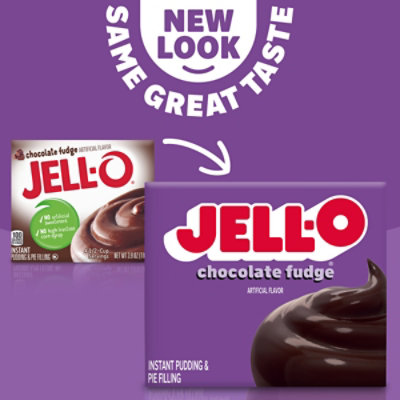 Jell-O Chocolate Fudge Instant Pudding & Pie Filling Mix Box - 3.9 Oz - Image 2