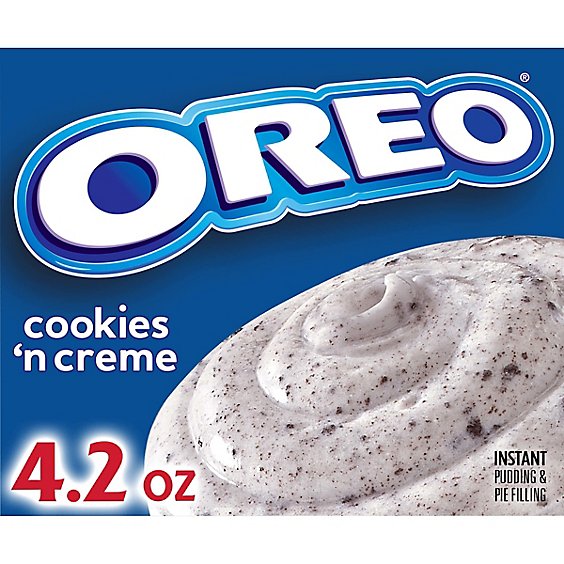Jell-O Oreo Cookies n Creme Instant Pudding & Pie Filling Mix Box - 4.2 Oz