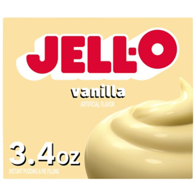 Jell-O Vanilla Artificially Flavored Instant Pudding & Pie Filling Mix - 3.4 Oz.
