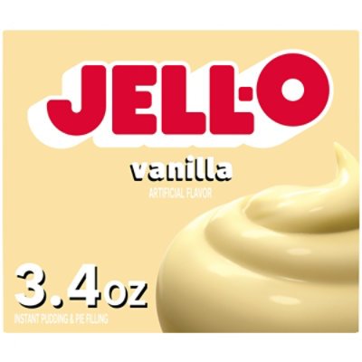 Jell-O Vanilla Instant Pudding & Pie Filling Mix Box - 3.4 Oz