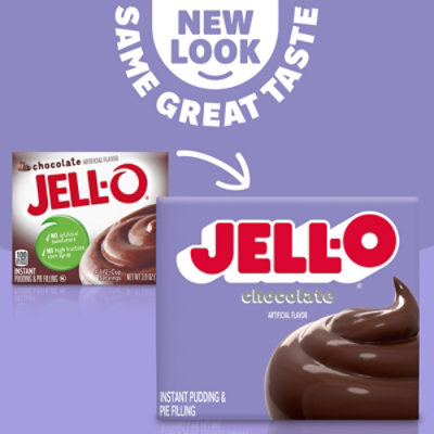 Jell-O Chocolate Instant Pudding & Pie Filling Mix Box - 3.9 Oz - Image 2