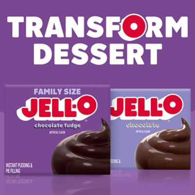 Jell-O Chocolate Fudge Artificially Flavored Instant Pudding & Pie Filling Mix Family Size - 5.9 Oz - Image 8