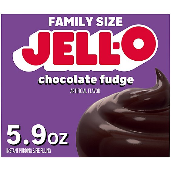 Jell-O Chocolate Fudge Instant Pudding & Pie Filling Mix Box - 5.9 Oz