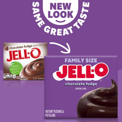 Jell-O Chocolate Fudge Artificially Flavored Instant Pudding & Pie Filling Mix Family Size - 5.9 Oz - Image 3