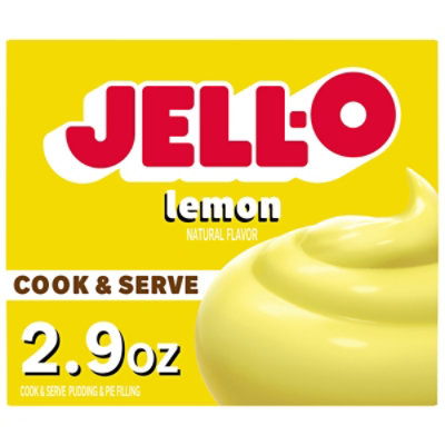 Jell-O Cook & Serve Lemon Naturally Flavored Pudding & Pie Filling Mix - 2.9 Oz - Image 1