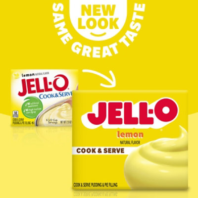 Jell-O Cook & Serve Lemon Naturally Flavored Pudding & Pie Filling Mix - 2.9 Oz - Image 3