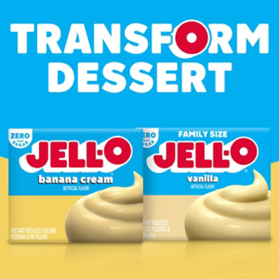 Jell-O Banana Cream Sugar Free & Fat Free Instant Pudding & Pie Filling Mix Box - 0.9 Oz - Image 8