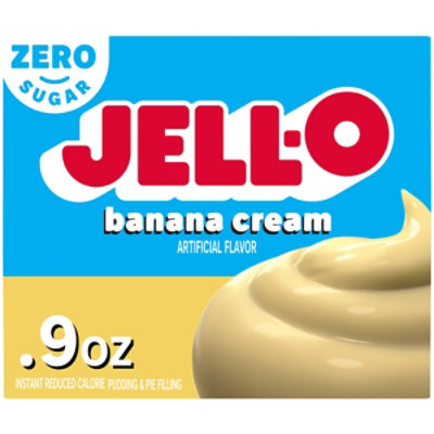 Jell-O Banana Cream Sugar Free & Fat Free Instant Pudding & Pie Filling Mix Box - 0.9 Oz - Image 1