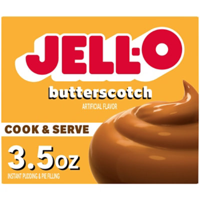 Jell-O Cook & Serve Butterscotch Pudding & Pie Filling Mix Box - 3.5 Oz - Image 1