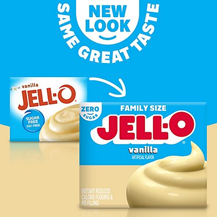 Jell-O Vanilla Sugar Free & Fat Free Instant Pudding & Pie Filling Mix Box - 1.5 Oz - Image 3