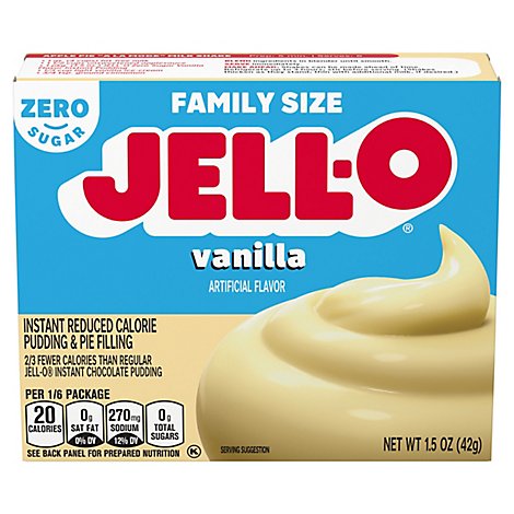 JELL-O Pudding & Pie Filling Instant Sugar Free Vanilla - 1.5 Oz