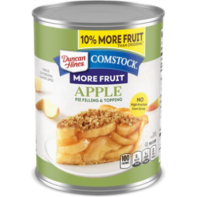 Duncan Hines Comstock Pie Filling & Topping More Fruit Apple - 21 Oz