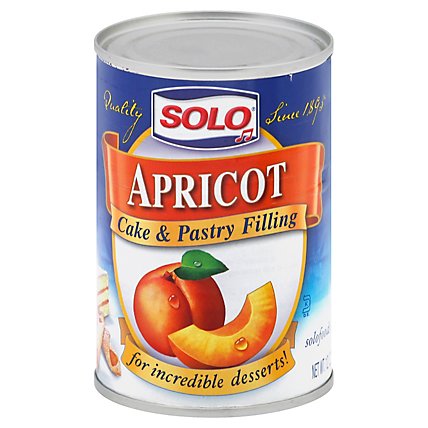 SOLO Cake & Pastry Filling Apricot - 12 Oz - Image 1