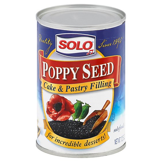 SOLO Cake & Pastry Filling Poppy Seed - 12.5 Oz