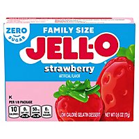 Jell-O Strawberry Sugar Free Gelatin Dessert Mix Box - 0.6 Oz - Image 3