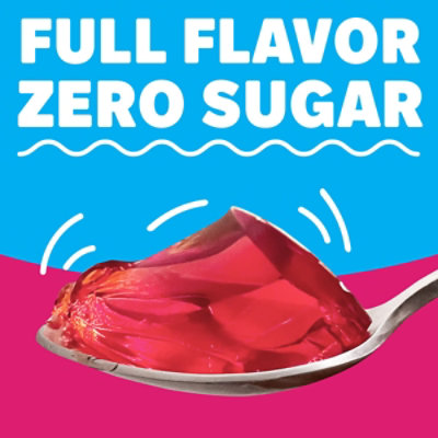 Jell-O Raspberry Artificially Flavored Zero Sugar Gelatin Dessert Mix Family Size - 0.6 Oz - Image 5