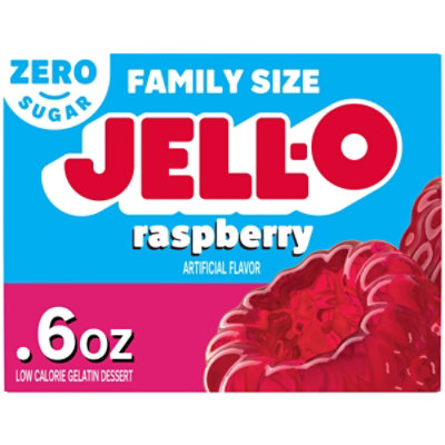 JELL-O Gelatin Dessert Sugar Free Raspberry - 0.6 Oz