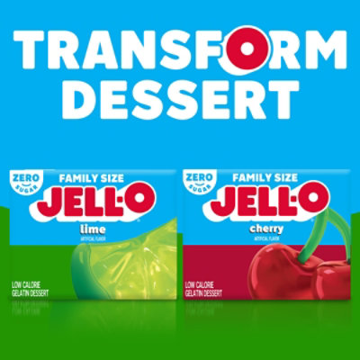 Jell-O Lime Artificially Flavored Zero Sugar Low Calorie Gelatin Dessert Mix Family Size - 0.6 Oz - Image 8
