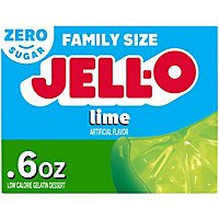 Jell-O Lime Sugar Free Gelatin Dessert Mix Box - 0.6 Oz - Image 1