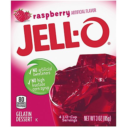 Jell-O Raspberry Gelatin Dessert Mix Box - 3 Oz - Image 7
