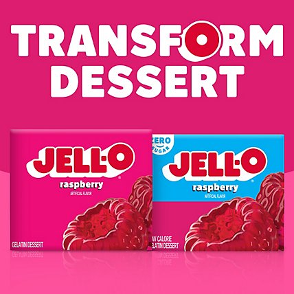 Jell-O Raspberry Gelatin Dessert Mix Box - 3 Oz - Image 6