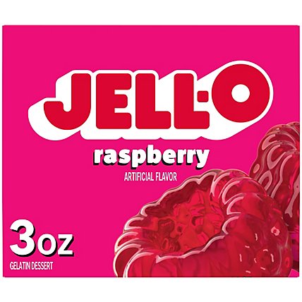 Jell-O Raspberry Gelatin Dessert Mix Box - 3 Oz - Image 2