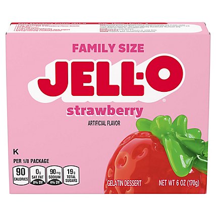 Jell-O Strawberry Gelatin Dessert Mix Box - 6 Oz - Image 2