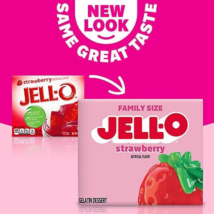 Jell-O Strawberry Gelatin Dessert Mix Box - 6 Oz - Image 1