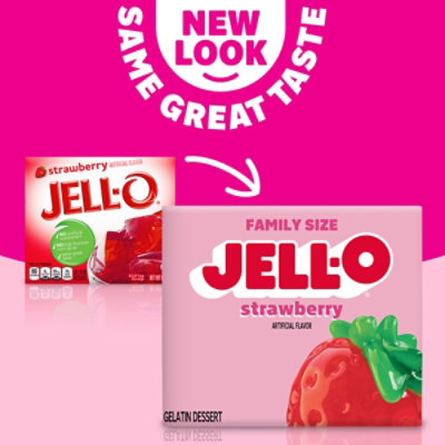 Jell-O Strawberry Artificially Flavored Gelatin Dessert Mix Family Size - 6 Oz - Image 5