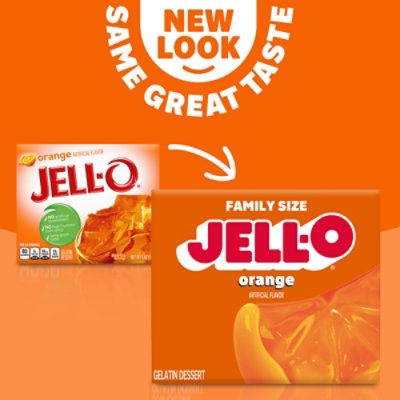 Jell-O Orange Gelatin Dessert Mix Box - 6 Oz - Image 2