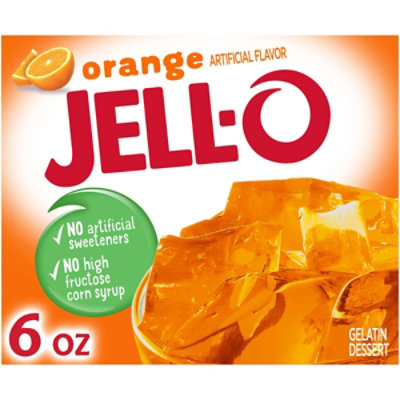 JELL-O Gelatin Dessert Orange - 6 Oz