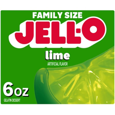 Jell-O Lime Artificially Flavored Gelatin Dessert Mix Family Size - 6 Oz - Image 1