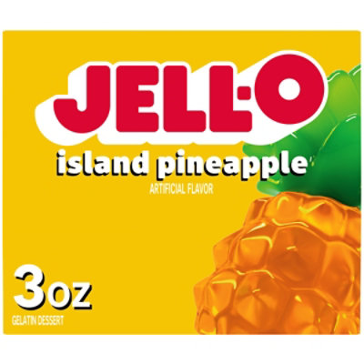 Jell-O Island Pineapple Gelatin Dessert Mix Box - 3 Oz - Image 1