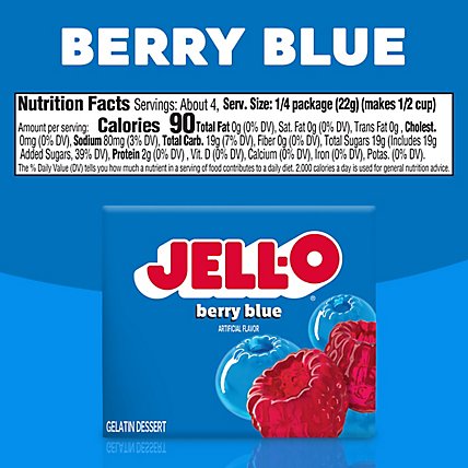 Jell-O Berry Blue Gelatin Dessert Mix Box - 3 Oz - Image 9