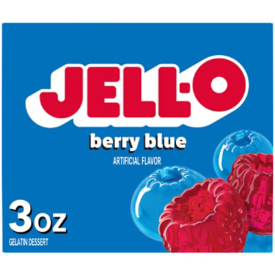 Jell-O Berry Blue Gelatin Dessert Mix Box - 3 Oz - Image 1