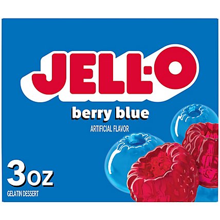 Jell-O Berry Blue Gelatin Dessert Mix Box - 3 Oz - Image 3