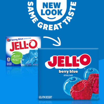 Jell-O Berry Blue Gelatin Dessert Mix Box - 3 Oz - Image 3