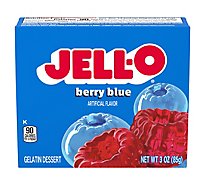 Jell-O Berry Blue Gelatin Dessert Mix Box - 3 Oz