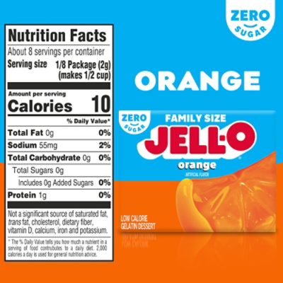 Jell-O Orange Sugar Free Gelatin Dessert Mix Box - 0.6 Oz - Image 8