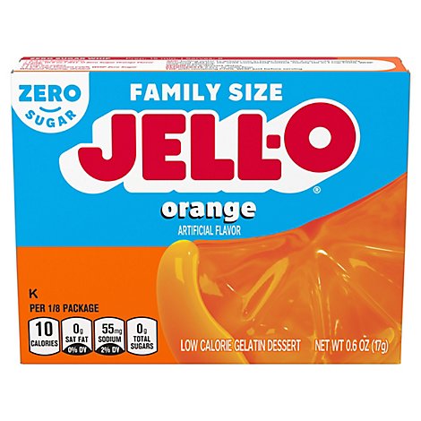 JELL-O Gelatin Dessert Sugar Free Orange - 0.6 Oz