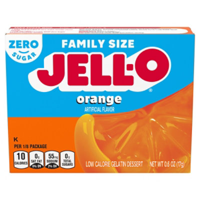 JELL-O Gelatin Dessert Sugar Free Orange - 0.6 Oz