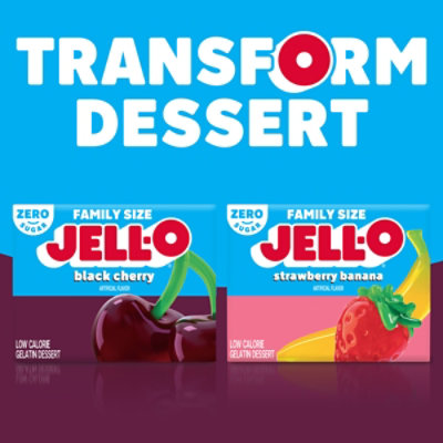 Jell-O Black Cherry Artificially Flavored Zero Sugar Gelatin Dessert Mix Family Size - 0.6 Oz - Image 7