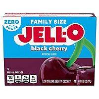 Jell-O Black Cherry Sugar Free Gelatin Dessert Mix Box - 0.6 Oz - Image 2