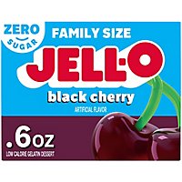 Jell-O Black Cherry Sugar Free Gelatin Dessert Mix Box - 0.6 Oz - Image 3
