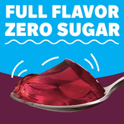 Jell-O Black Cherry Artificially Flavored Zero Sugar Gelatin Dessert Mix Family Size - 0.6 Oz - Image 5